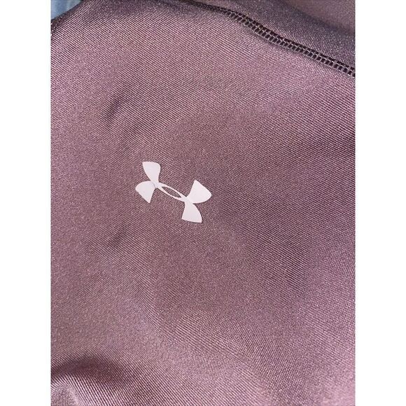 Under Armour Compression Heat Gear Leggings Pants Medium High Rise Mauve Pink - Picture 5 of 7